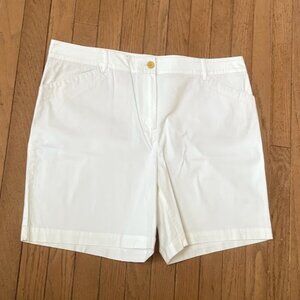 Talbots Summer Weight 7" inseam White Shorts SZ 16  NWT